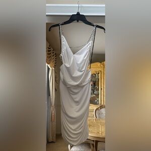 White Open Back Dress